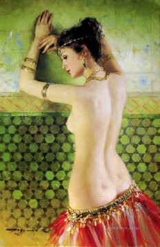 Pretty Woman KR 009 Impressionist nude Oil Paintings